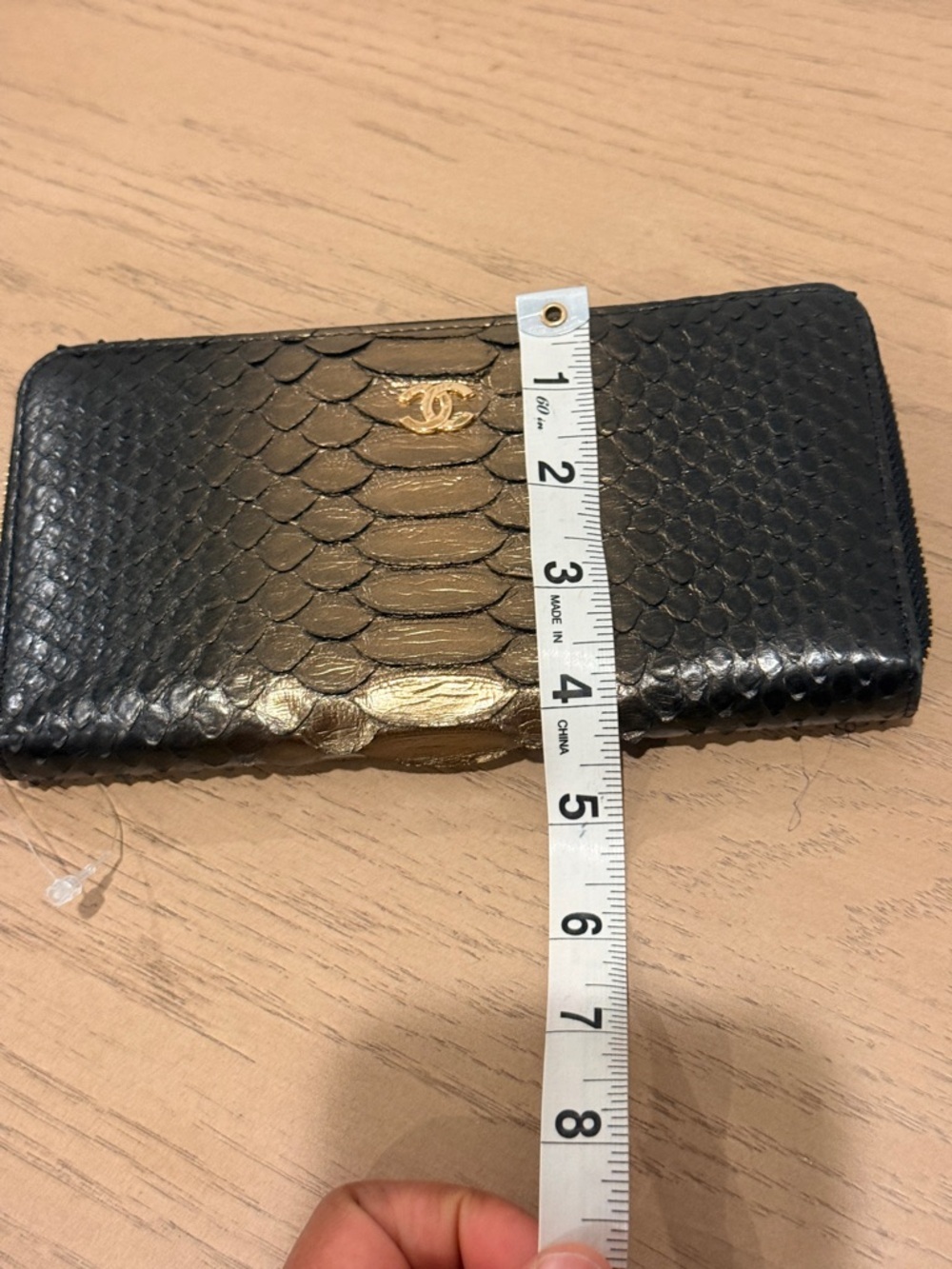 Black Python Zip Wallet - Black - Picture 9 of 9